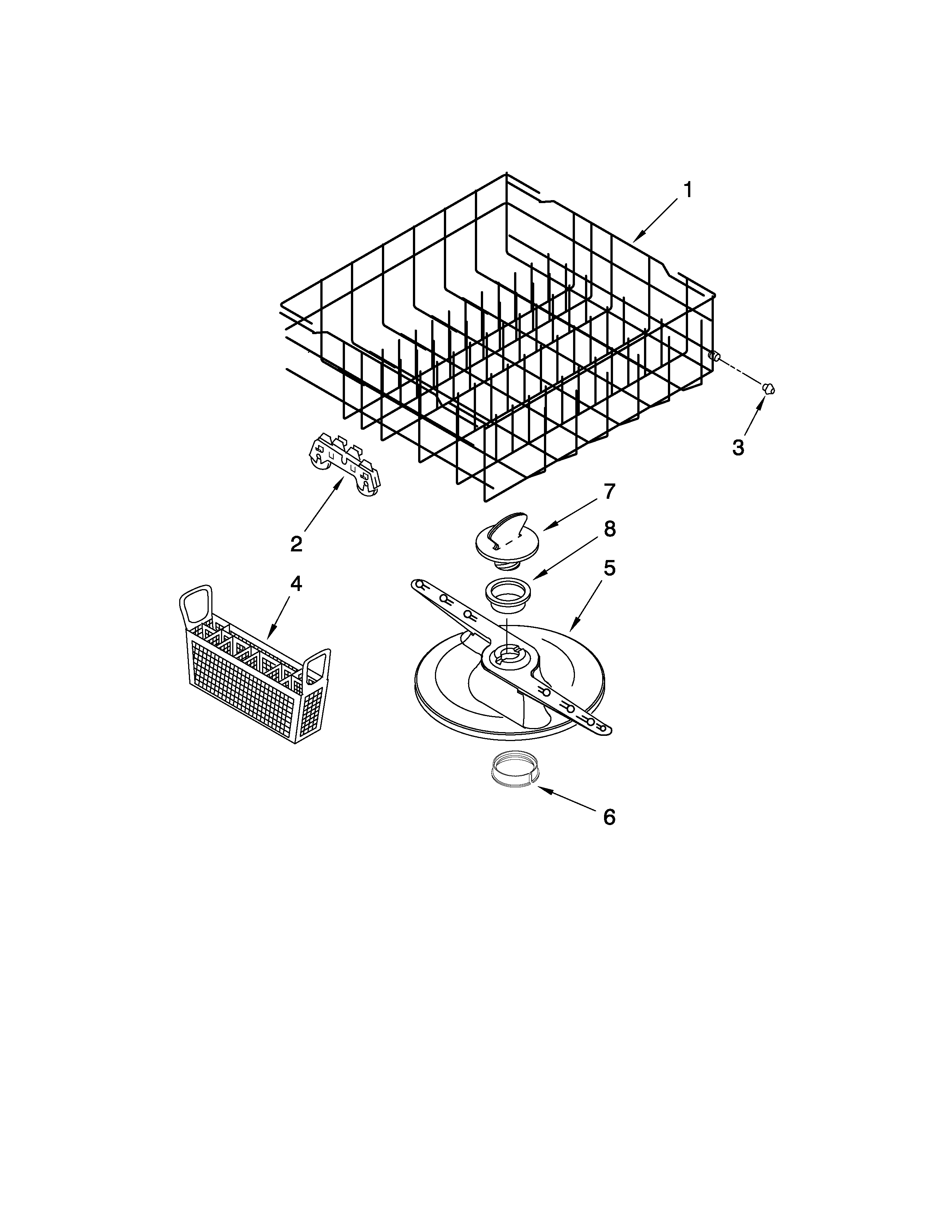 LOWER DISHRACK PARTS