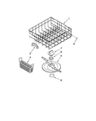 Lower dishrack parts
