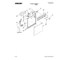 Ikea IUD4000WQ1 frame and console parts diagram