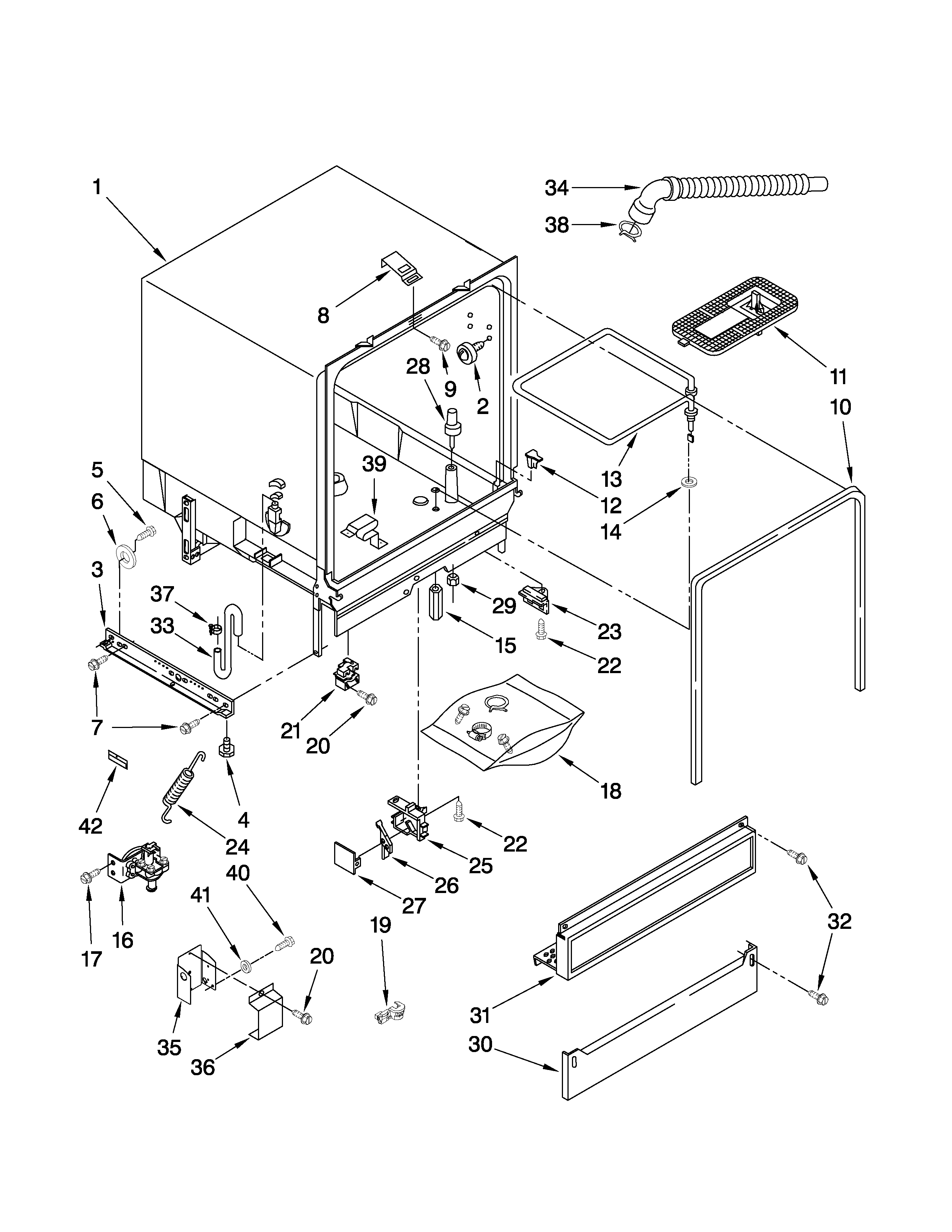 TUB ASSEMBLY PARTS