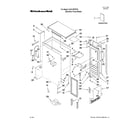 KitchenAid KUIC15PRTS3 cabinet liner and door parts diagram