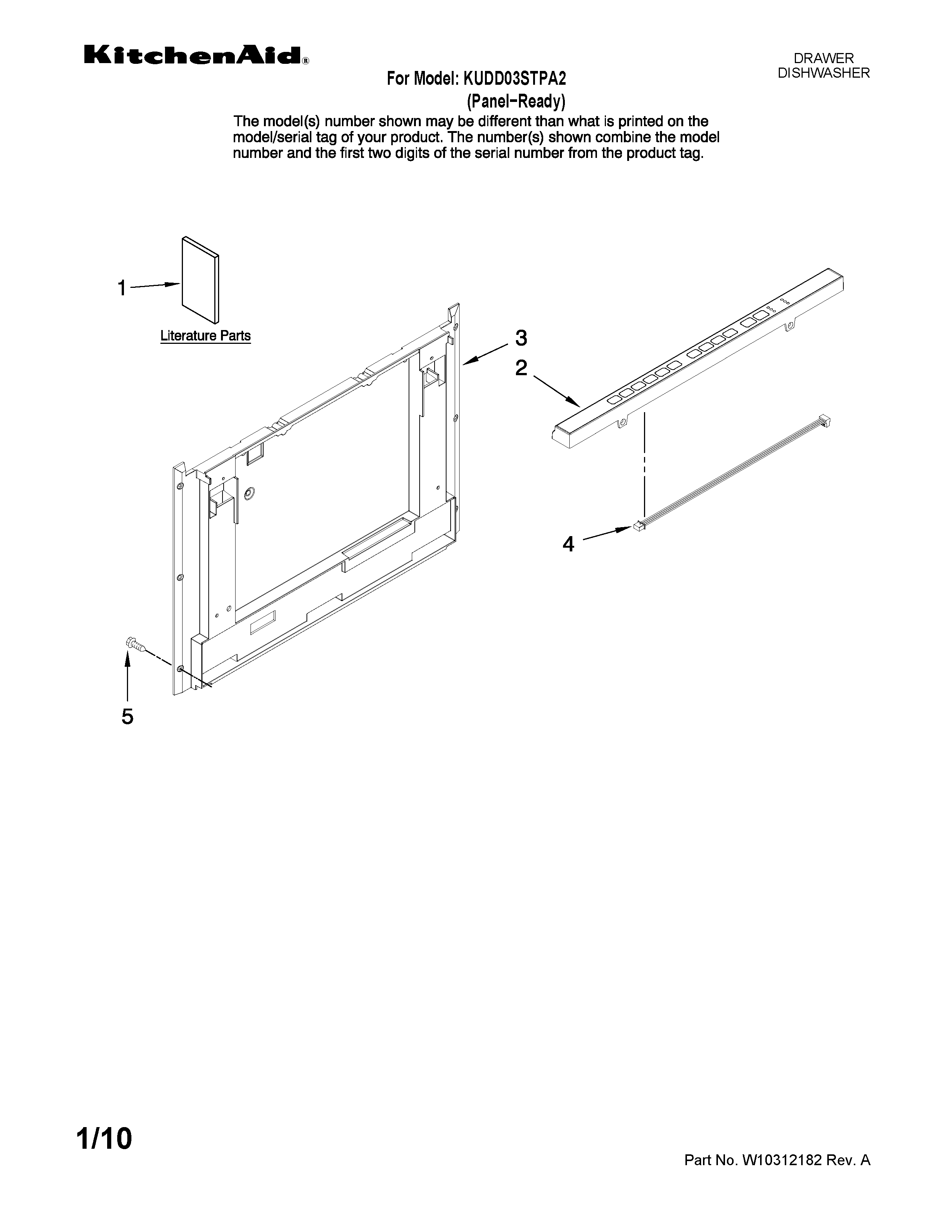 Front panel parts