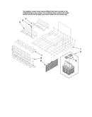 Upper and lower dishrack parts
