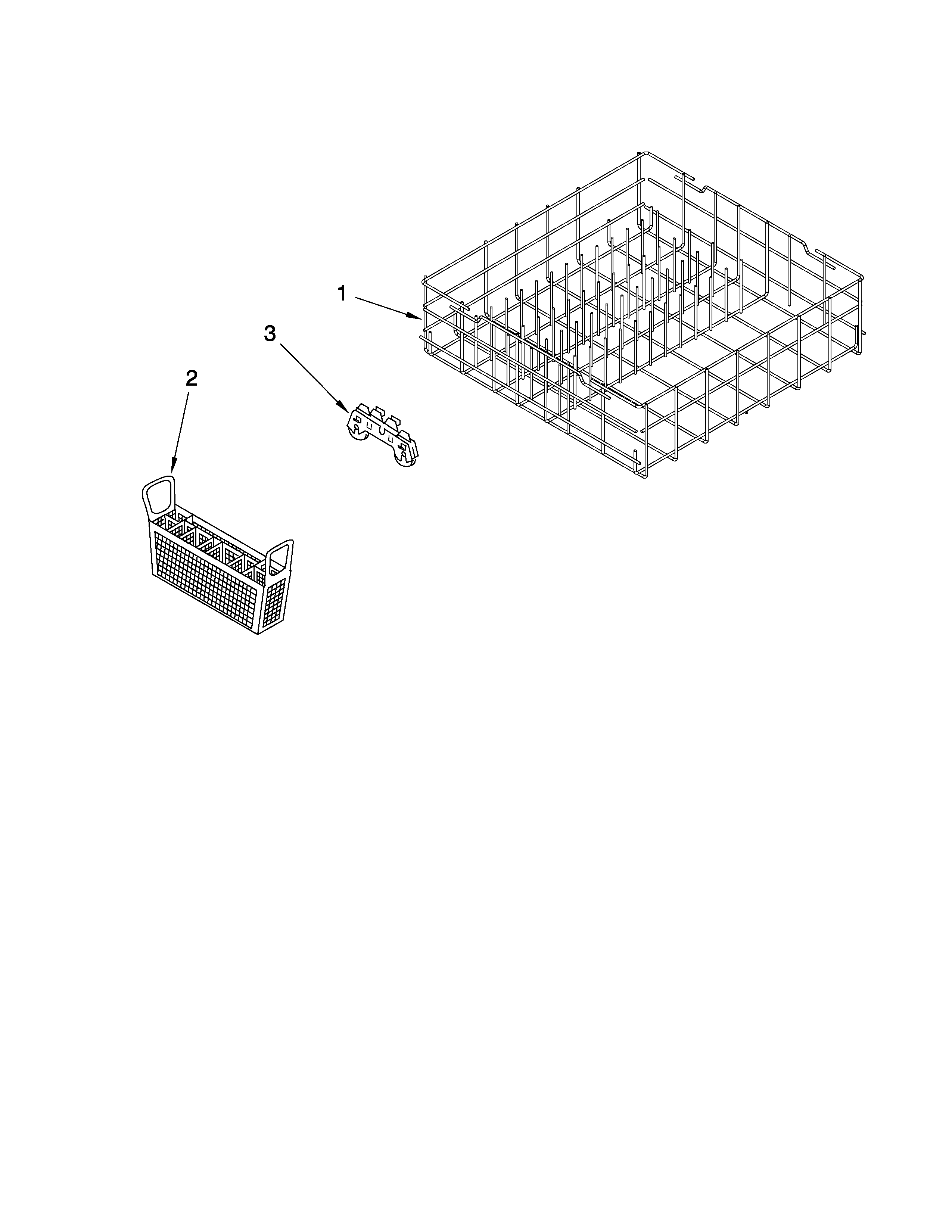 Lower rack parts