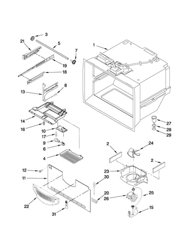 Freezer liner parts