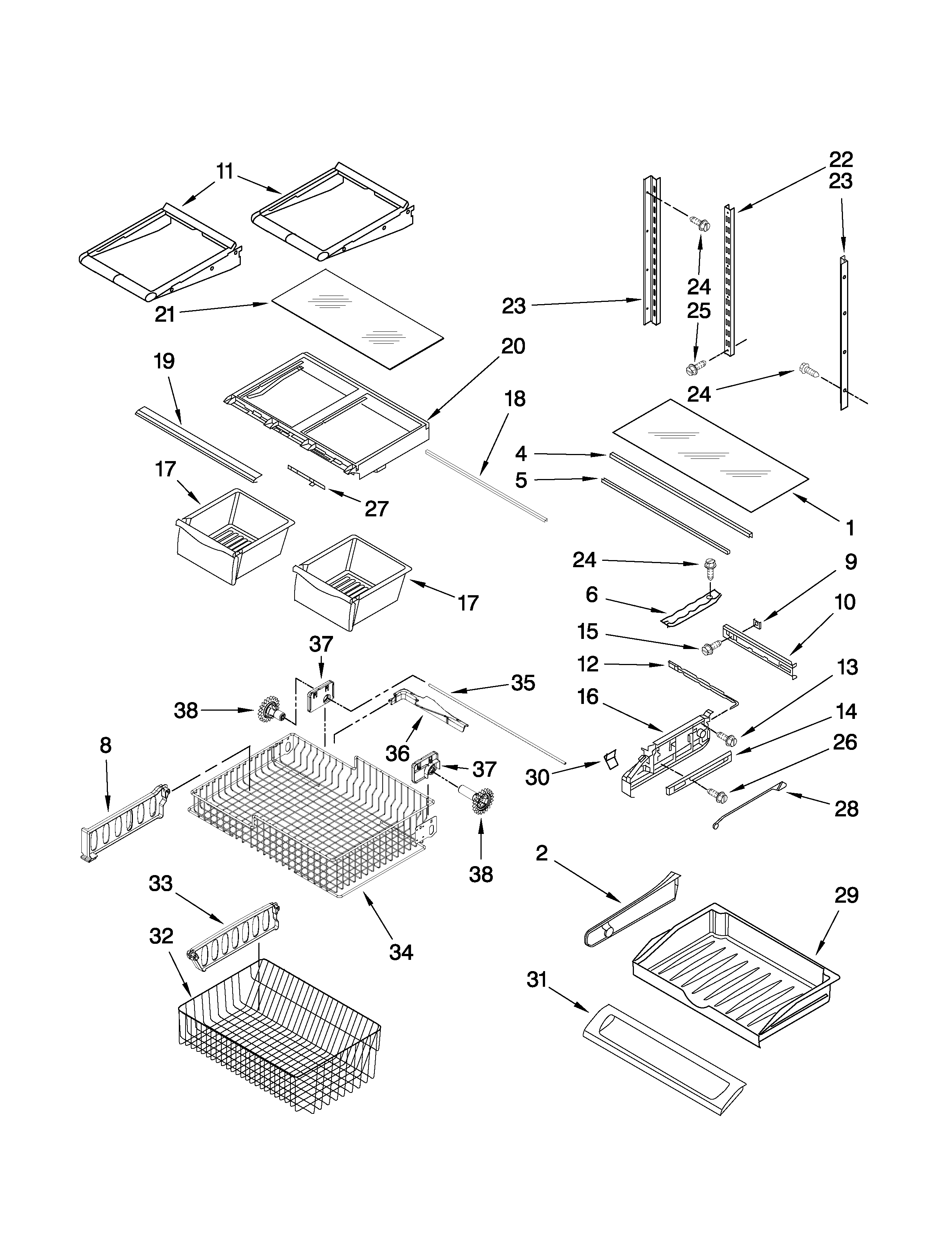 Shelf parts