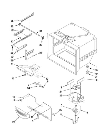 Freezer liner parts