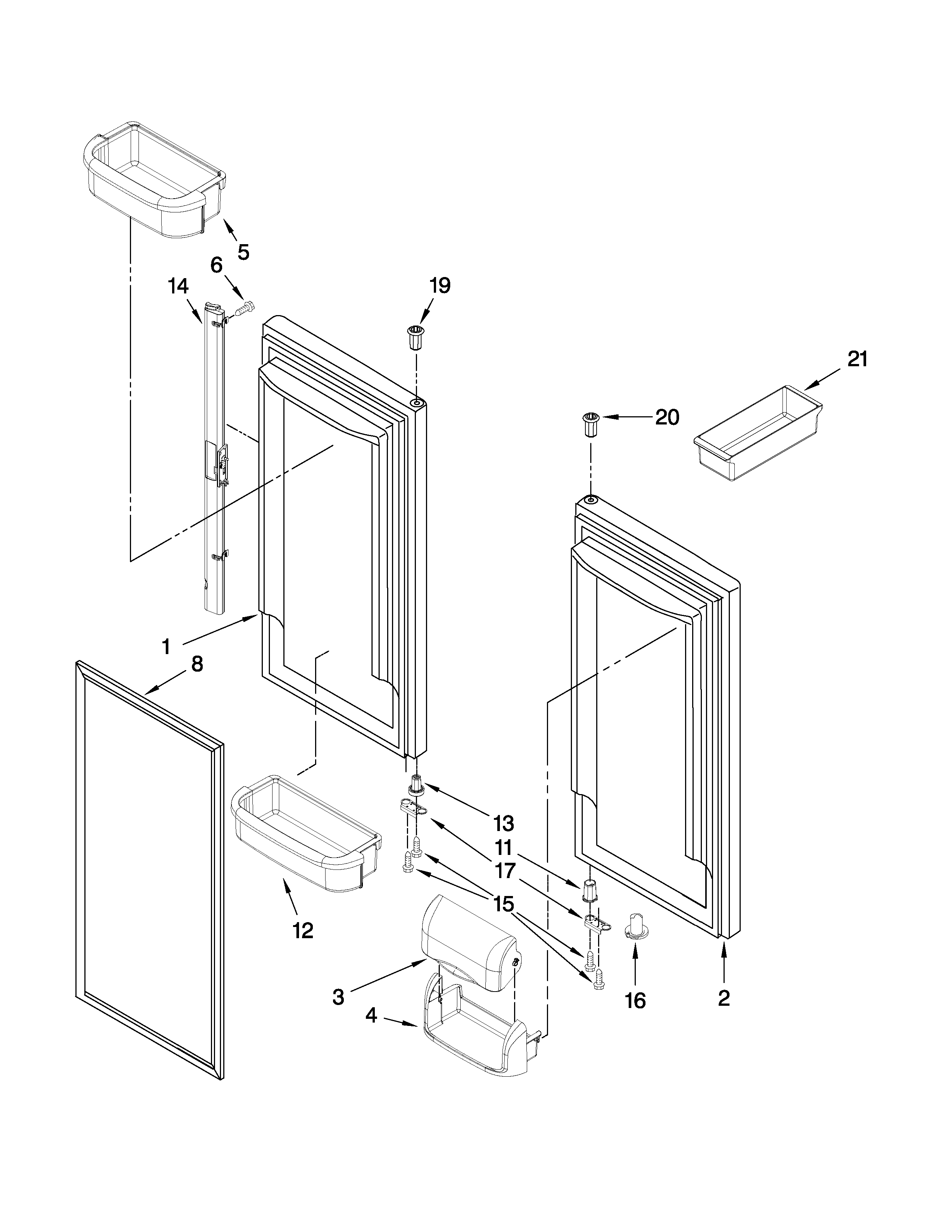 REFRIGERATOR DOOR PARTS