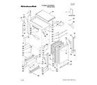 KitchenAid KUIC18PNTS3 cabinet liner and door parts diagram