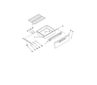 Maytag YMER8875WW0 drawer and rack parts diagram