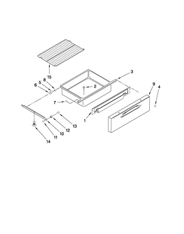 Drawer and rack parts