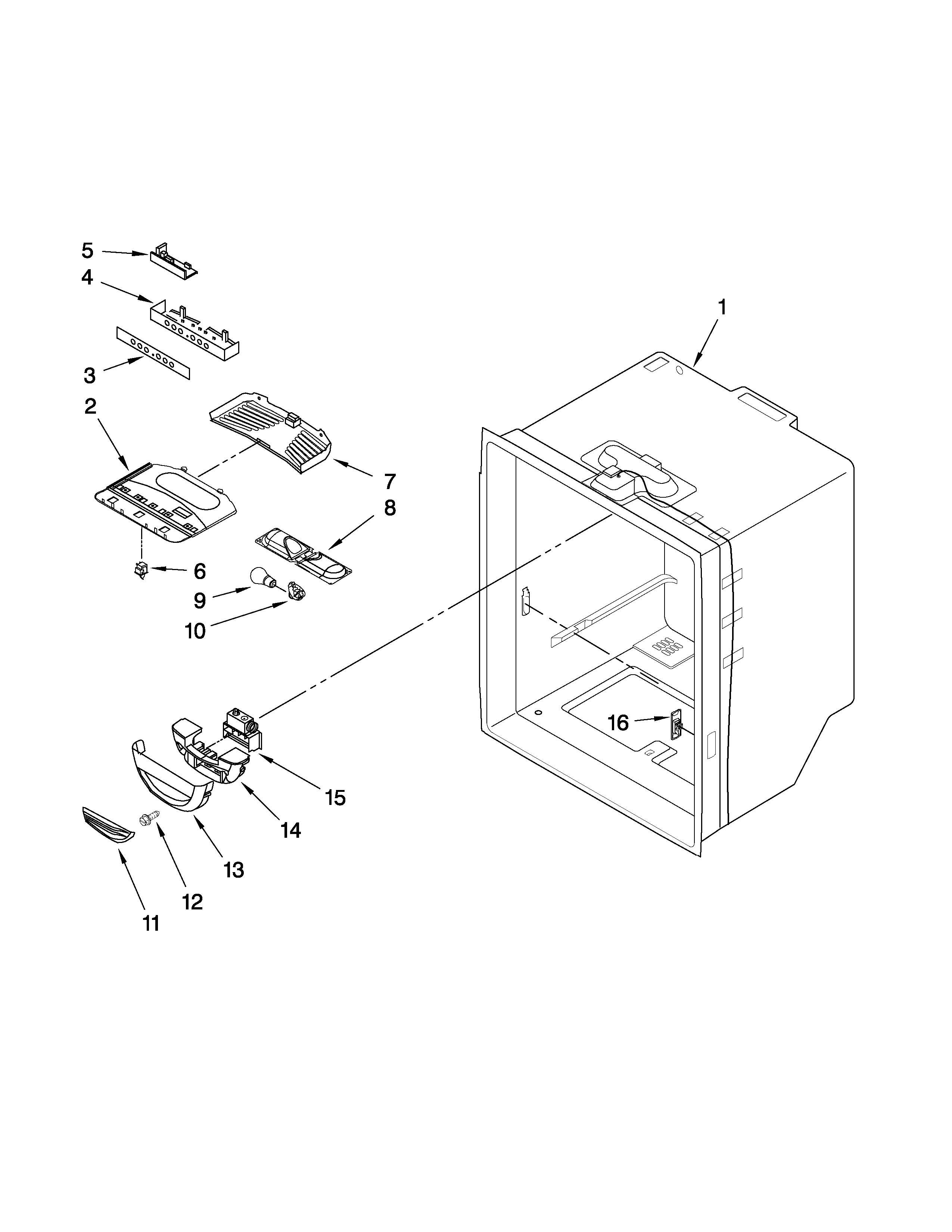 Refrigerator liner parts