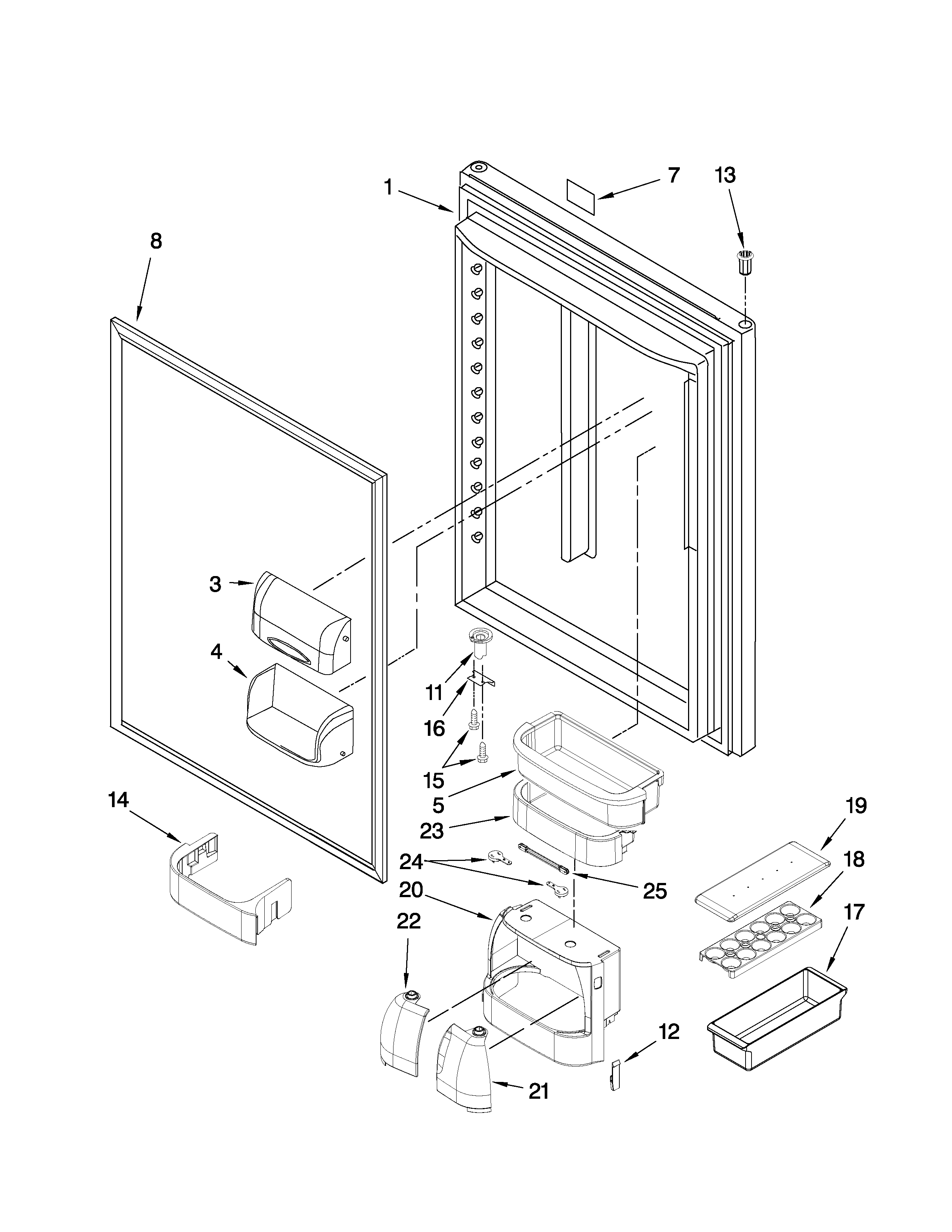 Refrigerator door parts
