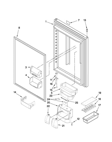 Refrigerator door parts