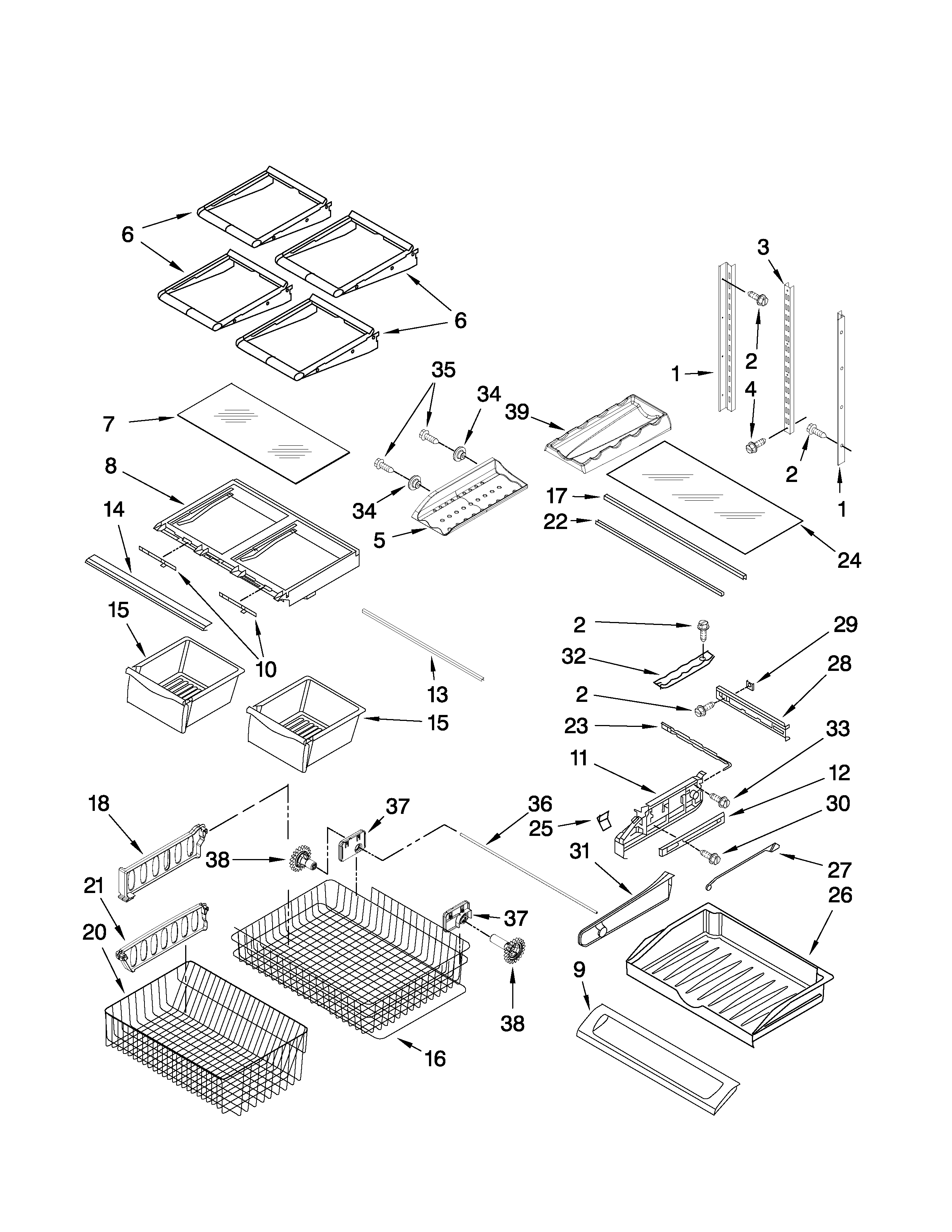 Shelf parts