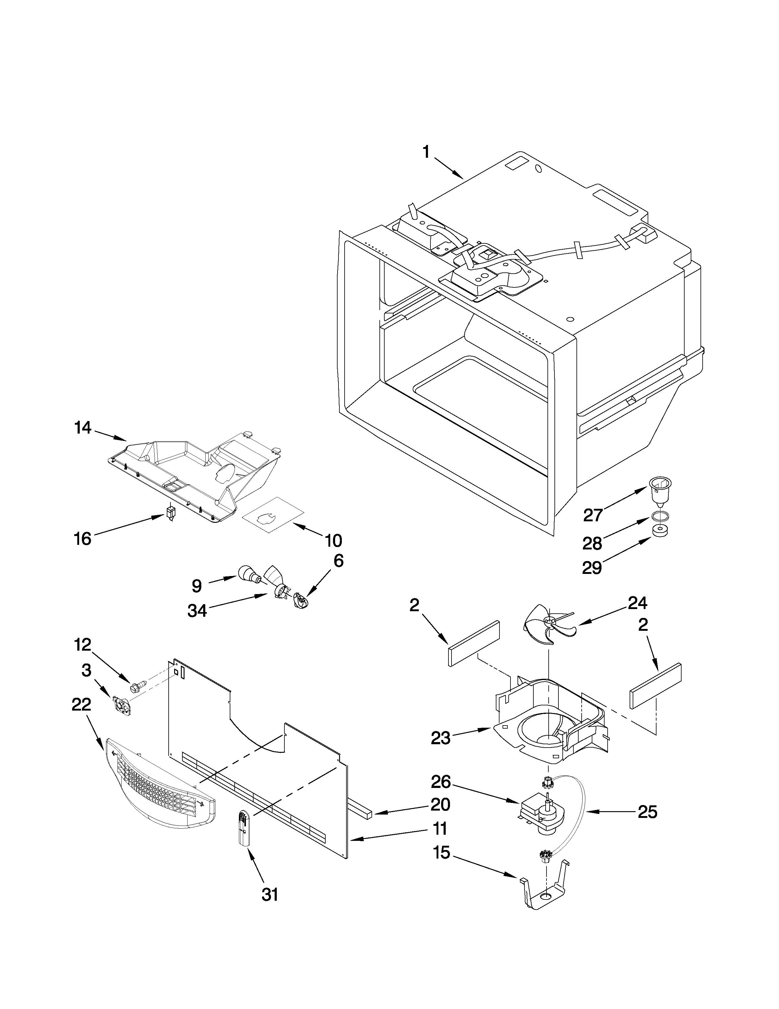 Freezer liner parts