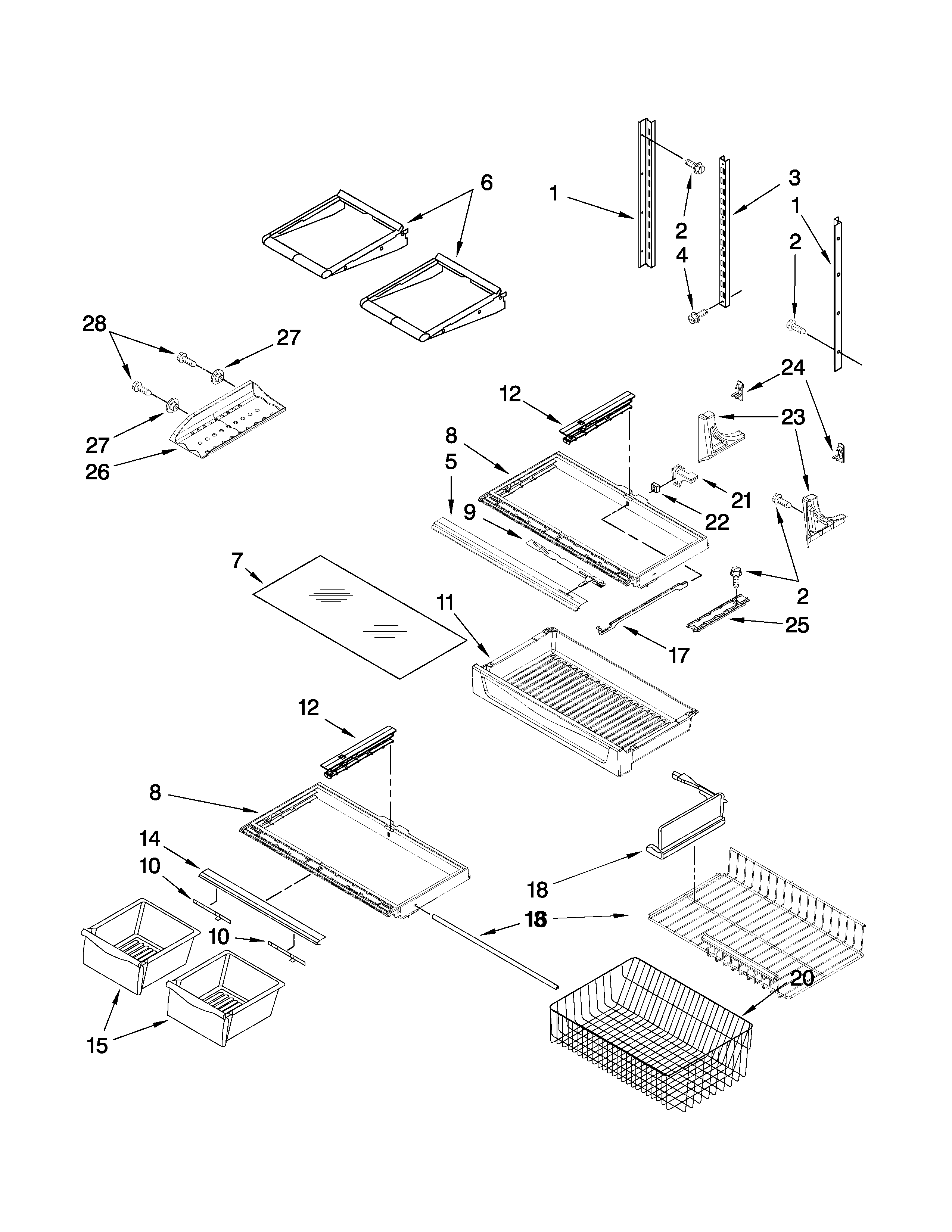 Shelf parts
