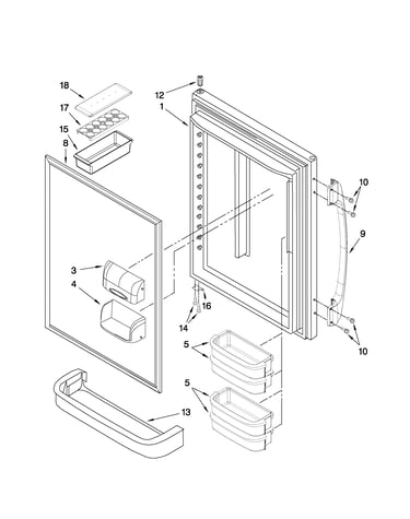 Refrigerator door parts