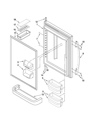 Refrigerator door parts
