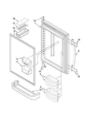 Refrigerator door parts