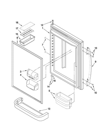 Refrigerator door parts