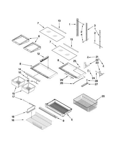 Shelf parts