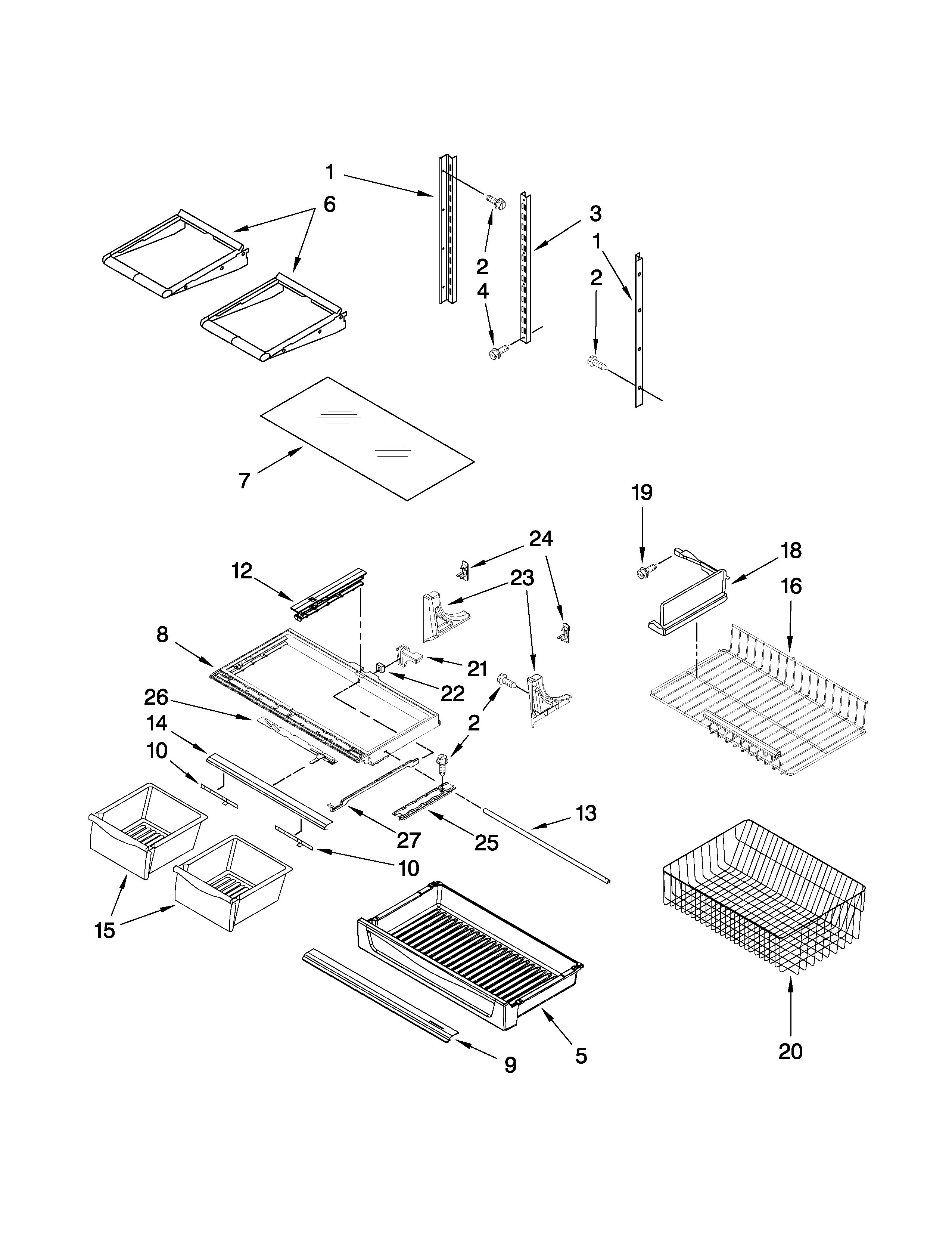 Shelf parts