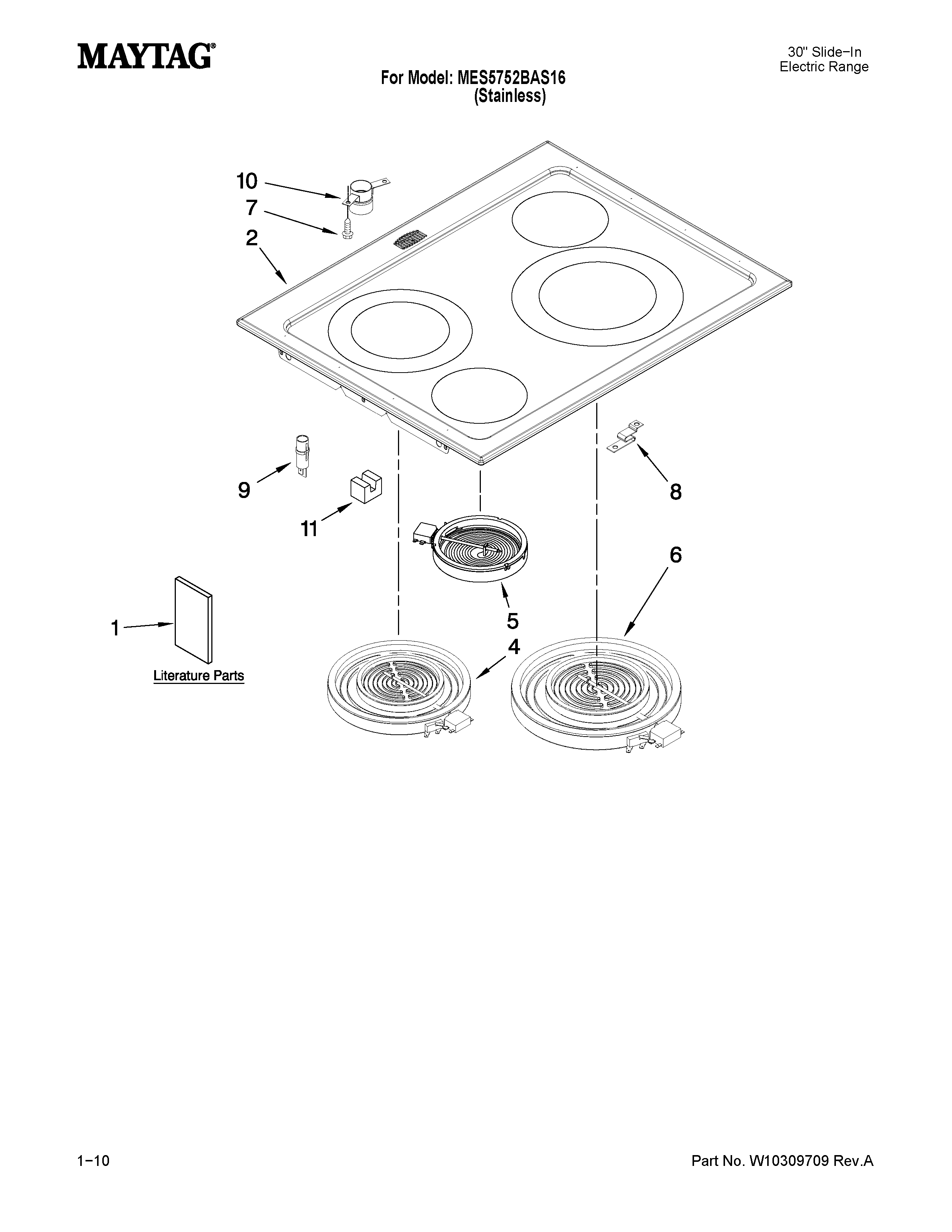 Cooktop parts