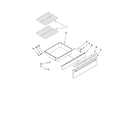 Maytag MES5752BAS16 drawer and rack parts diagram