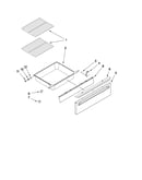 Drawer and rack parts
