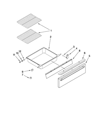 Drawer and rack parts