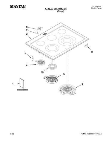 Cooktop parts