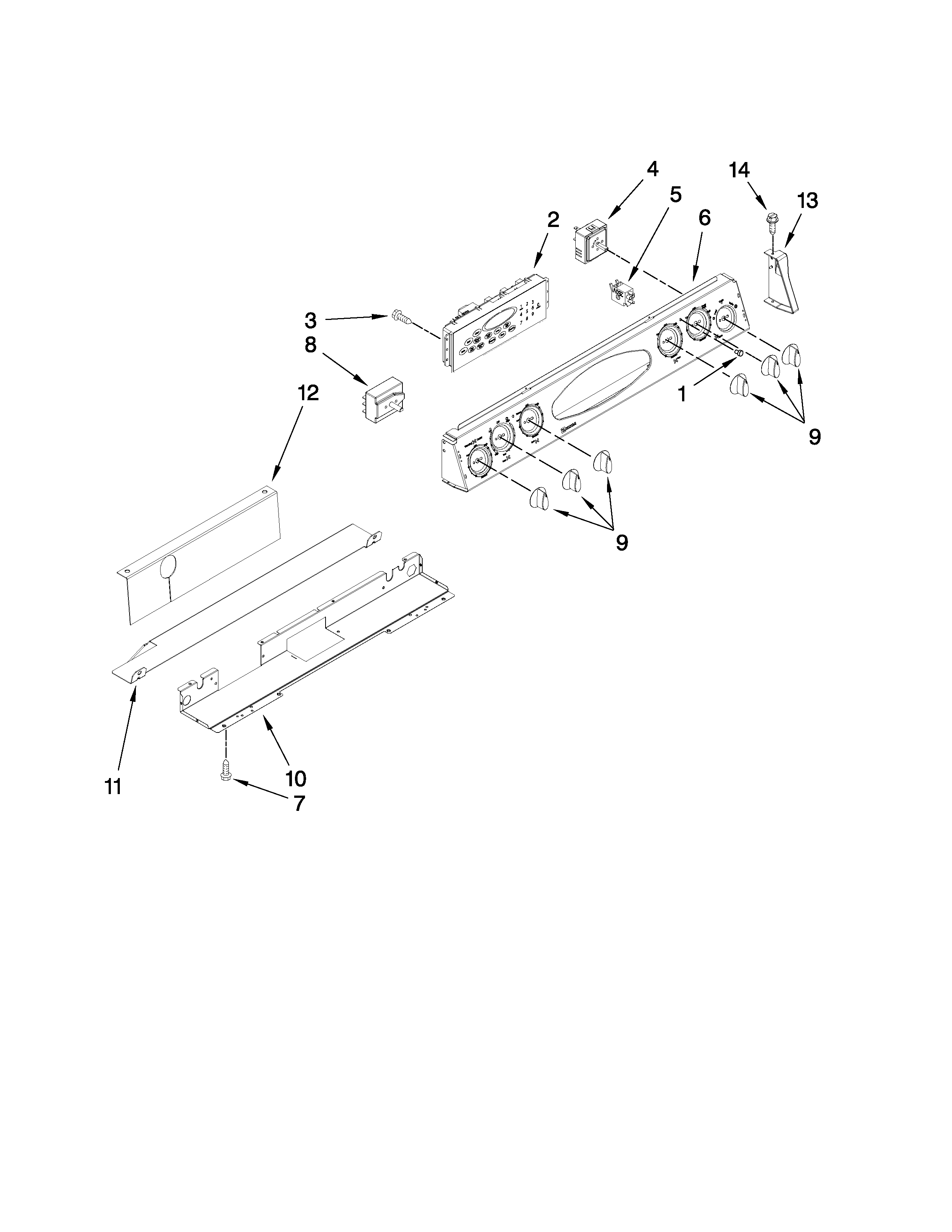Control panel parts