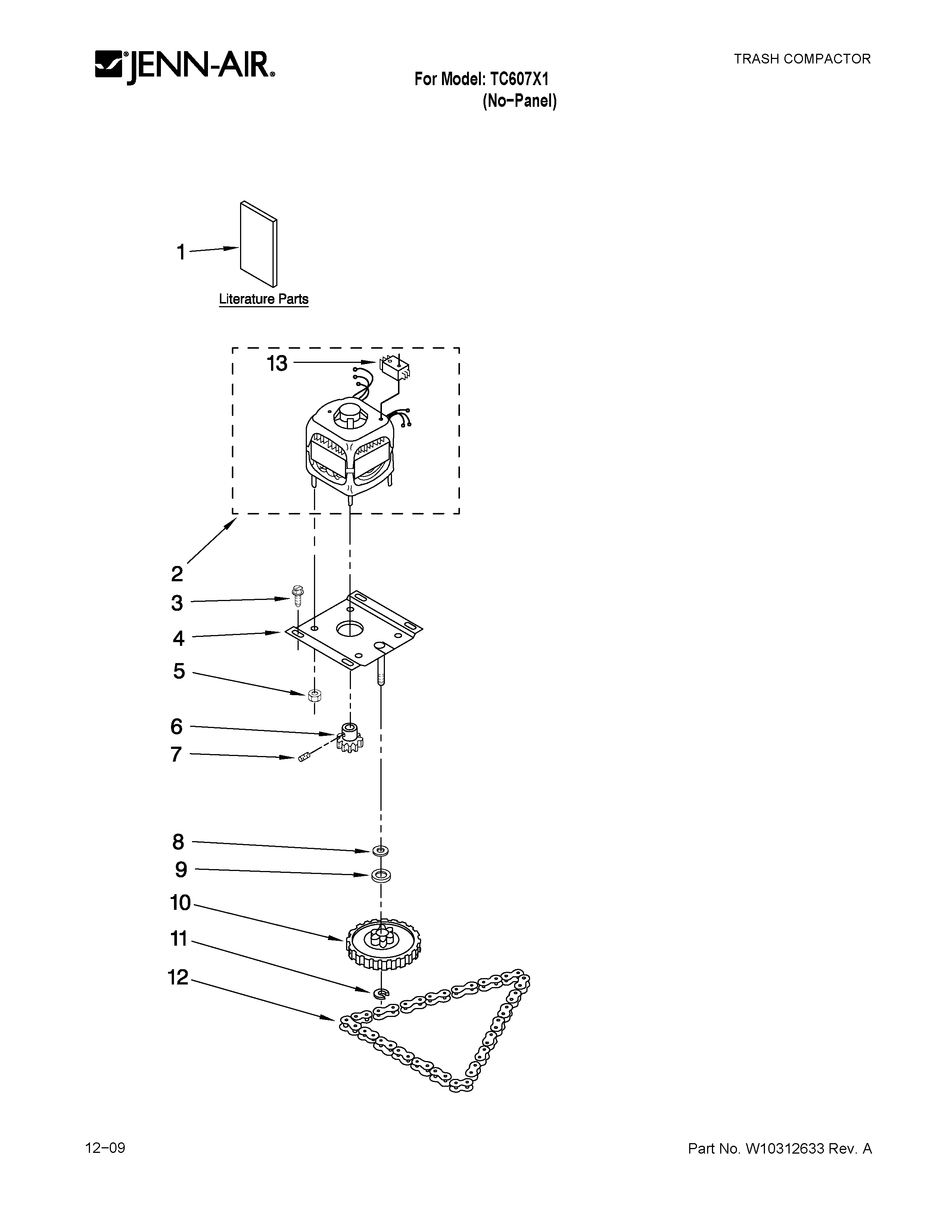 Motor and drive parts