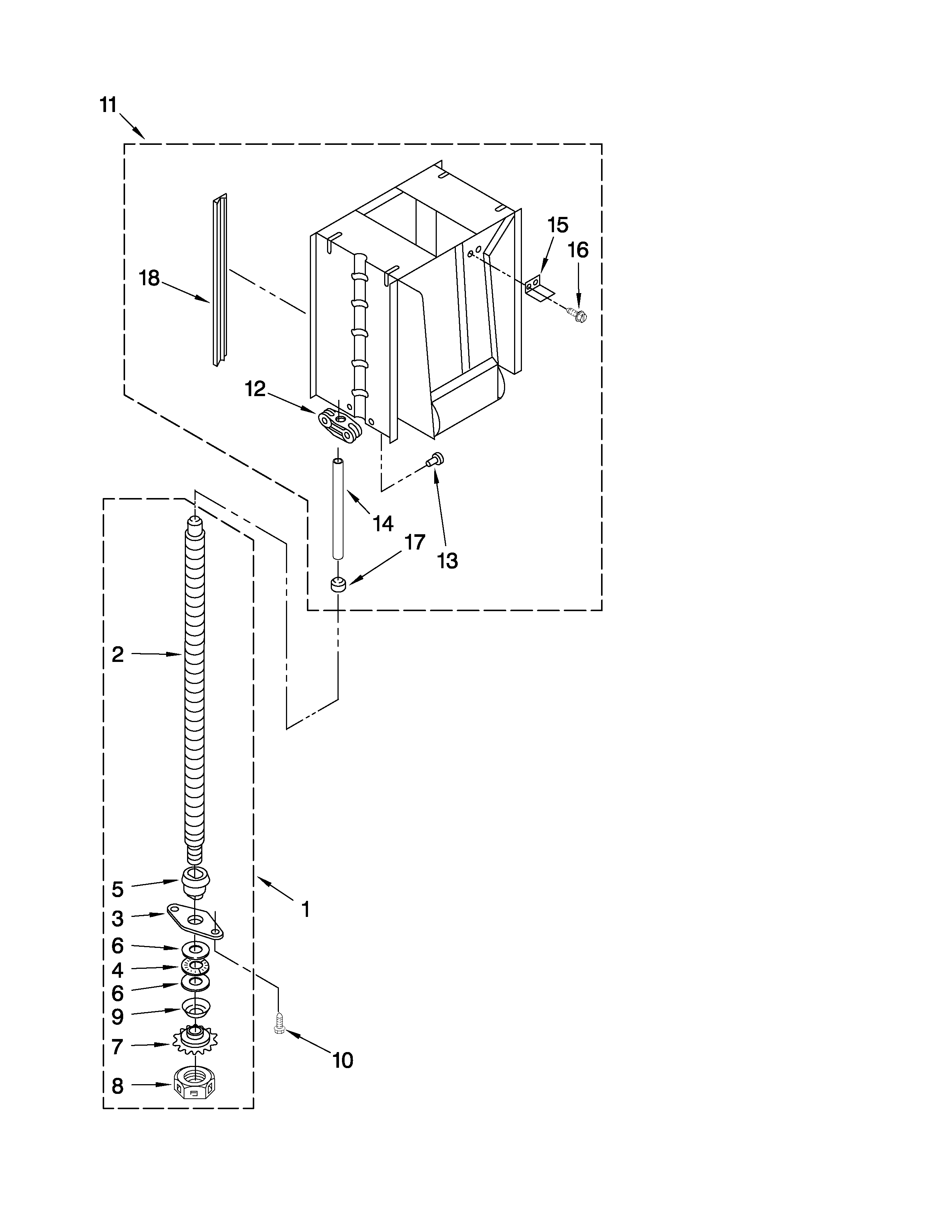 Powerscrew and ram parts