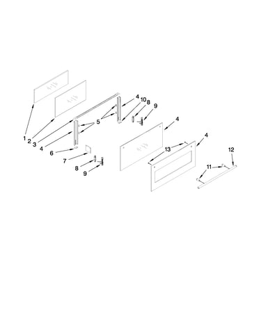 Oven door parts