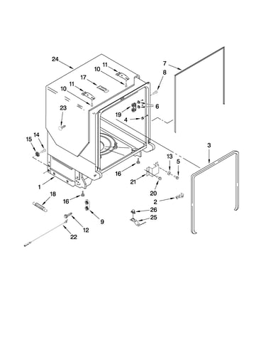 Tub and frame parts