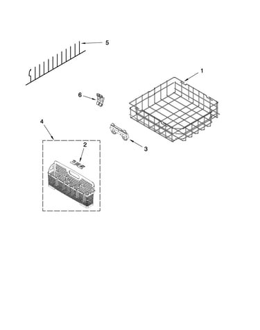 Lower rack parts