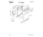 Whirlpool DU400SWWW0 frame and console parts diagram