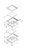 Refrigerator shelf parts