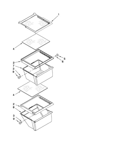 Refrigerator shelf parts