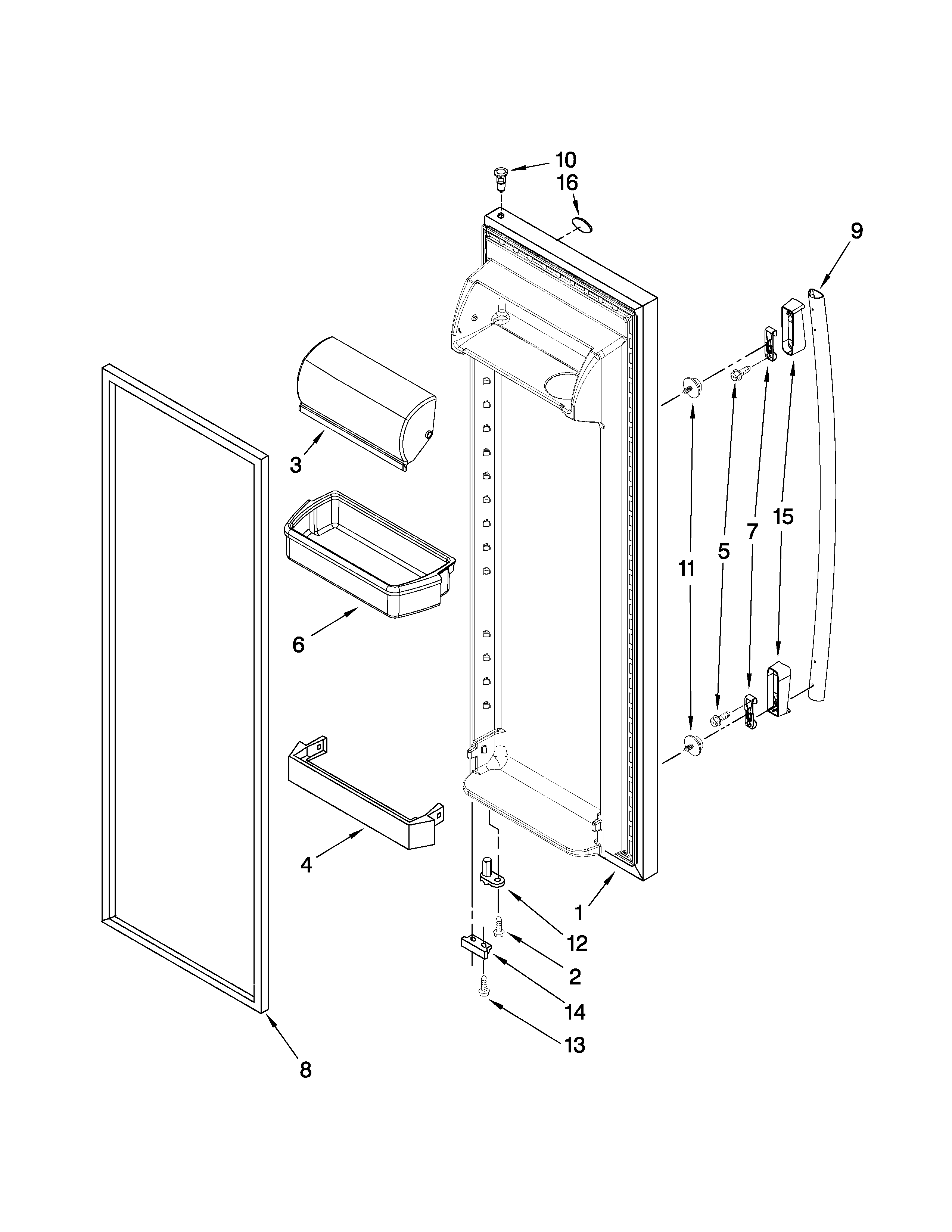 Refrigerator door parts