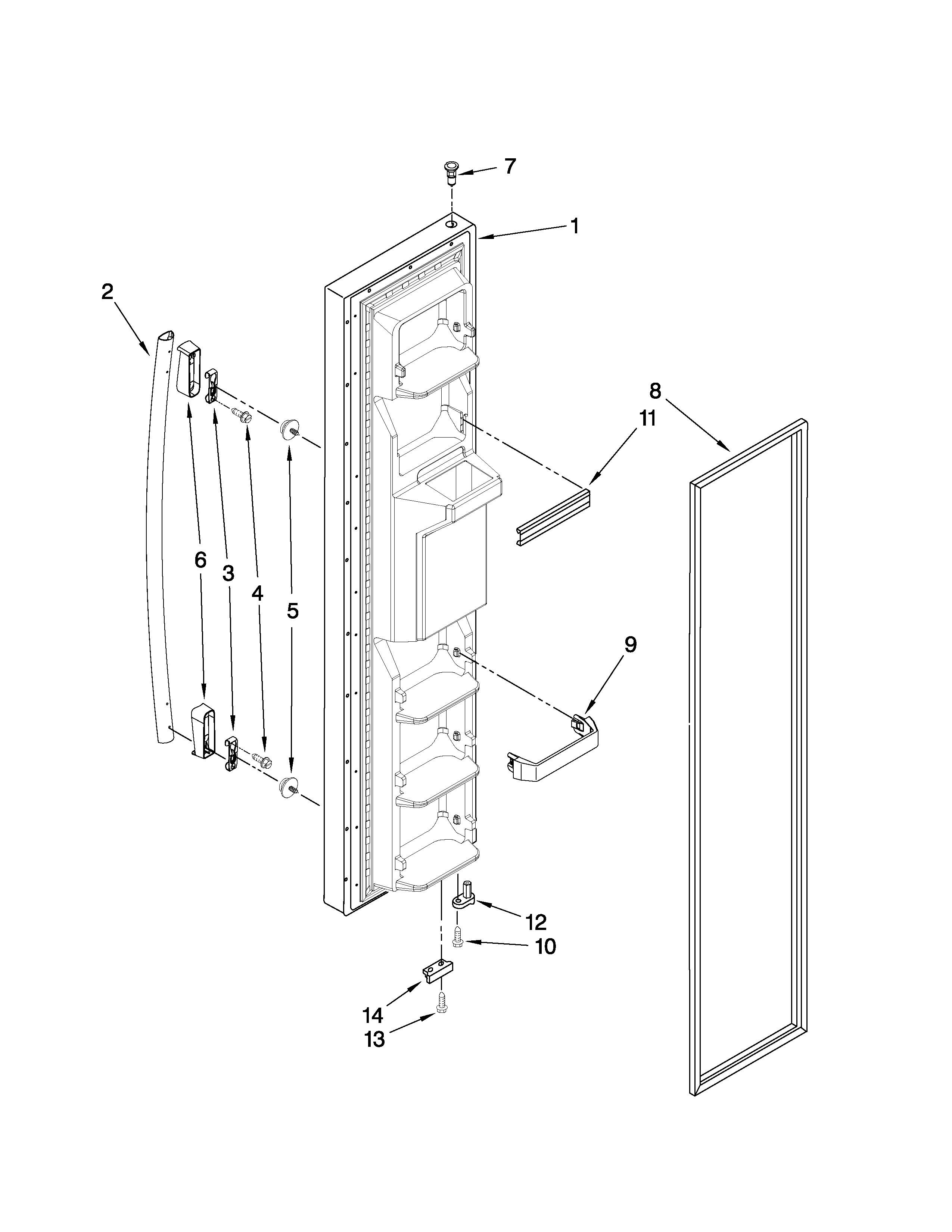 Freezer door parts