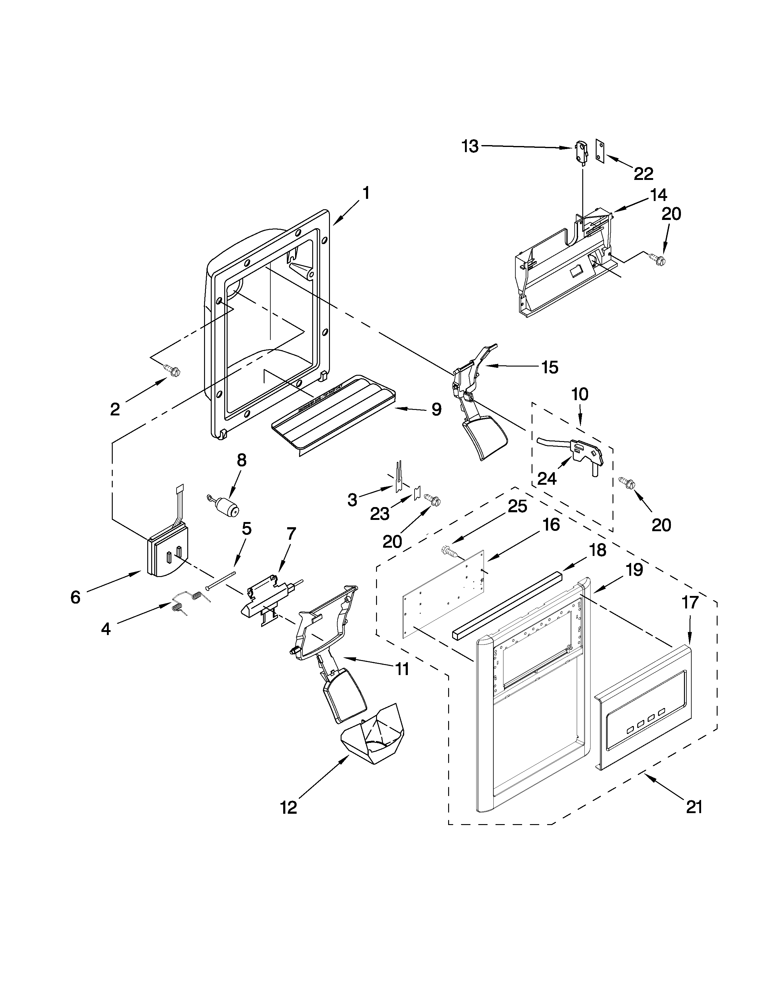 DISPENSER FRONT PARTS