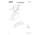 Ikea IUD8000WS1 door and panel parts diagram