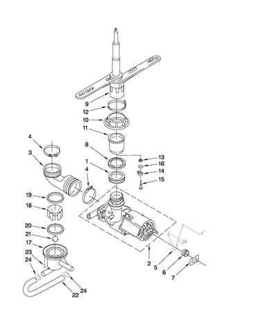 Pump and spray arm parts