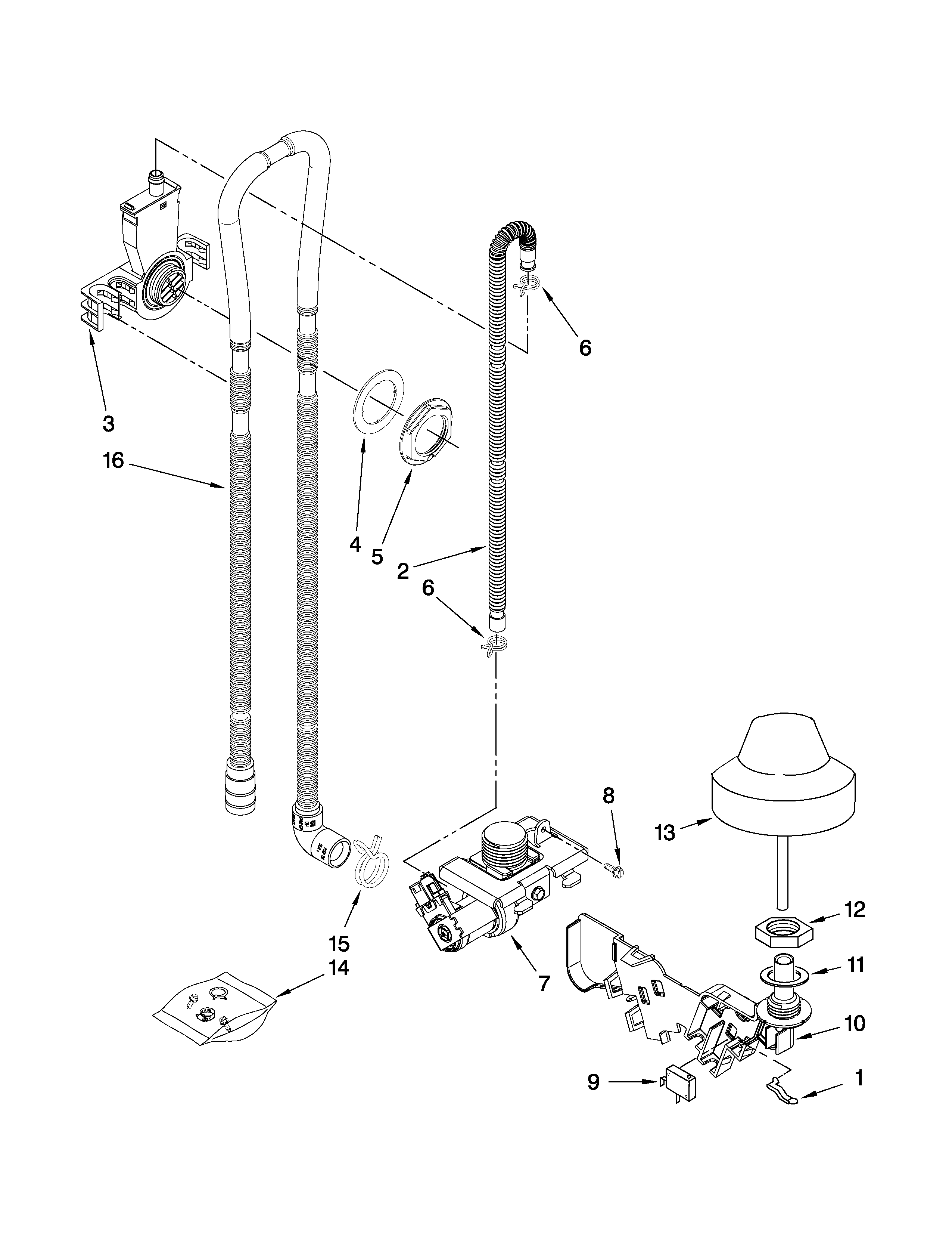Fill, drain and overfill parts