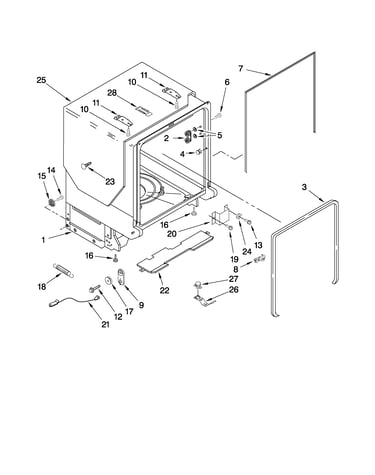Tub and frame parts
