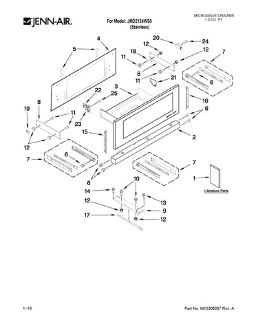 Microwave drawer parts
