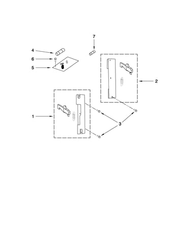 Microwave latch board parts